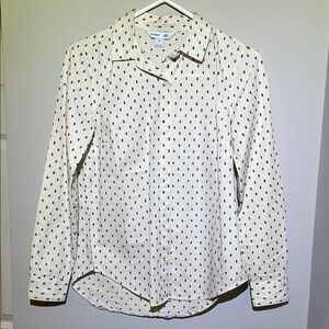 Women’s NWOT Old Navy Off white/Cream and Black/ Button Down Shirt Size XS